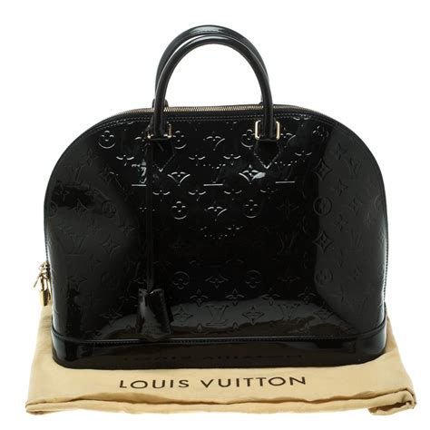 louis vuitton alma vernis gm black|authentic louis vuitton alma pm.